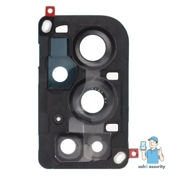 Camera Lens Glass with Frame for OnePlus 9 Pro Black thumbnail